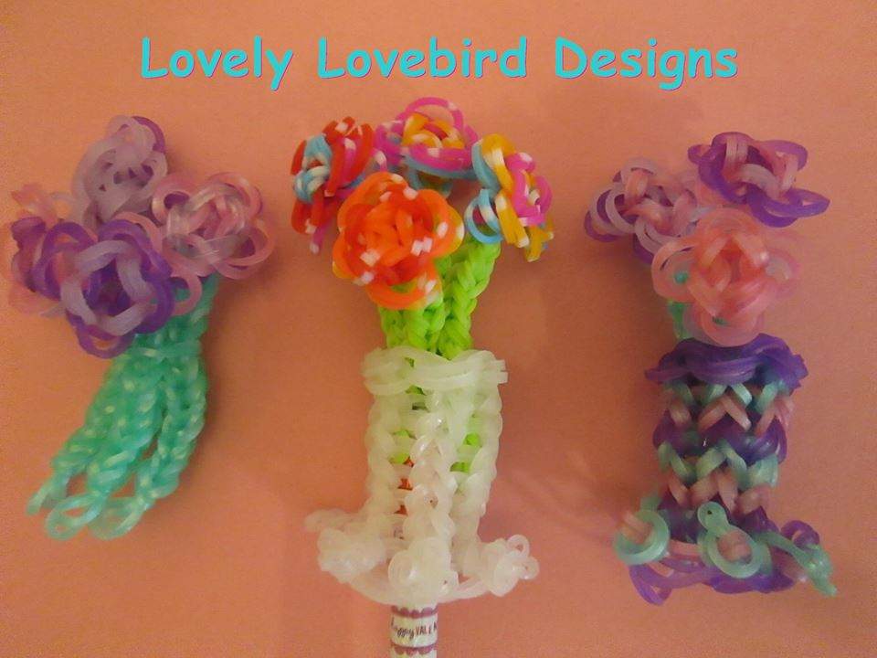 Rainbow Loom Band Flower Charm - New Loomless Design