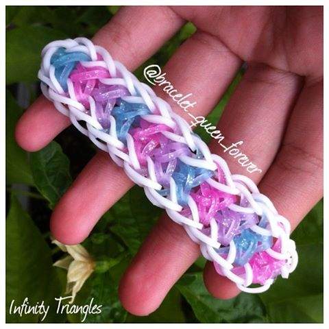 Infinity Triangles Bracelet  Loom Community, an educational do-it-yourself  Rainbow Loom and crafting community.