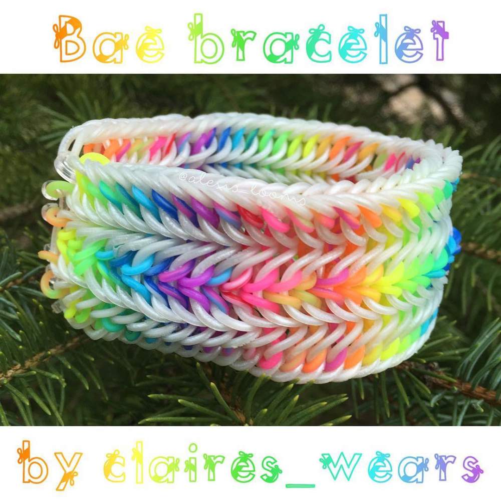 Big rainbow clearance loom bracelets