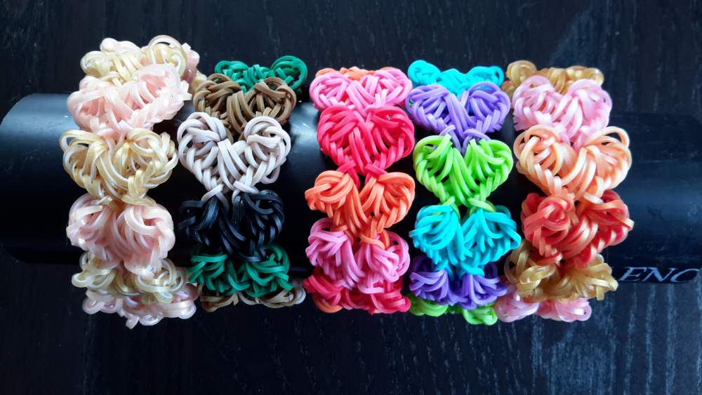 Rainbow loom sale heart bracelet